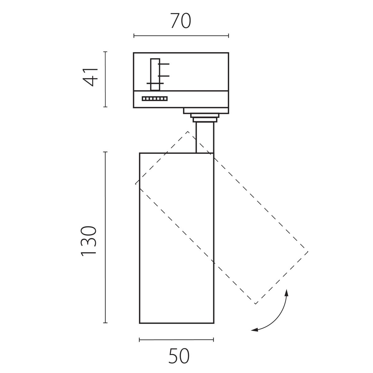 Трековый трехфазный светильник Quattro 20-55G с адаптером Lightstar Canno Pro C4126QT в Санкт-Петербурге