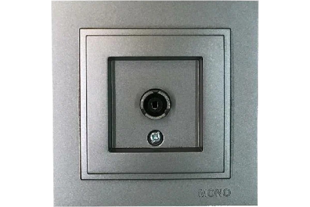 Розетка TV проходная универсальная Mono Electric Despina антрацит 102-242405-137 в Санкт-Петербурге