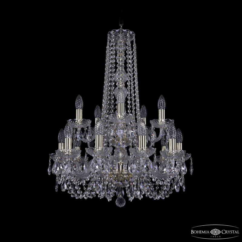 Подвесная люстра Bohemia Ivele Crystal 1406/10+5/195/h-75/2d G в Санкт-Петербурге
