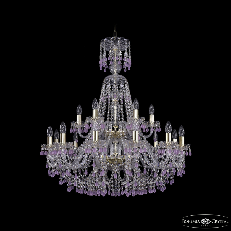 Подвесная люстра Bohemia Ivele Crystal 1410/12+6/300/XL-95/2d G V7010 в Санкт-Петербурге