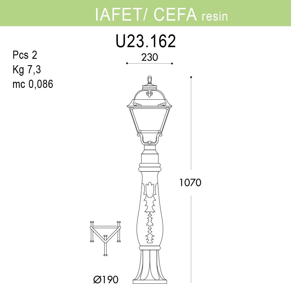 Уличный светильник Fumagalli Iafaet.R/Cefa U23.162.000.BYF1R в Санкт-Петербурге