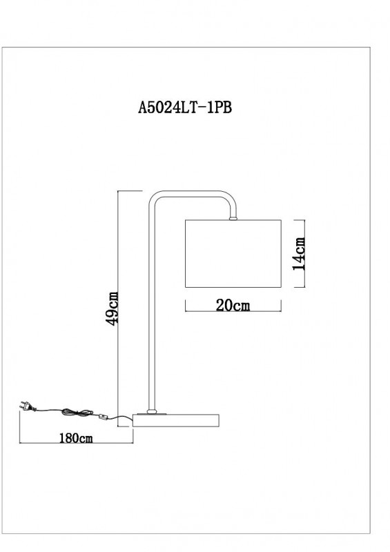 Настольная лампа ARTE Lamp A5024LT-1PB в Санкт-Петербурге