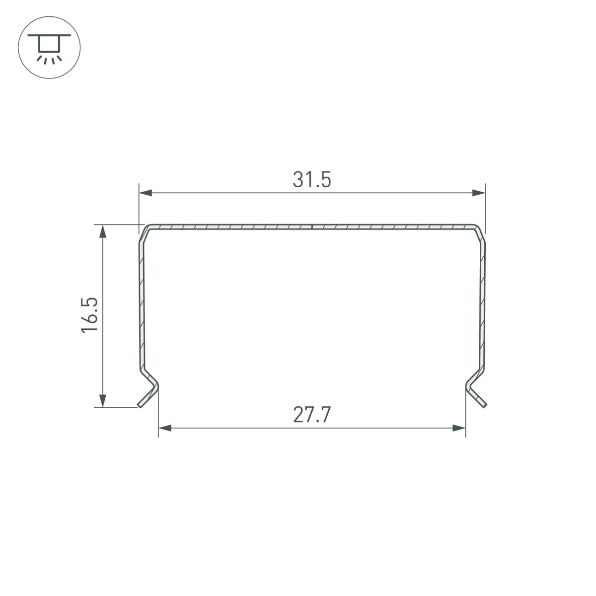 Профиль Arlight гибкий WPH-FLEX-3020-1000 (Сталь) 062646 в Санкт-Петербурге