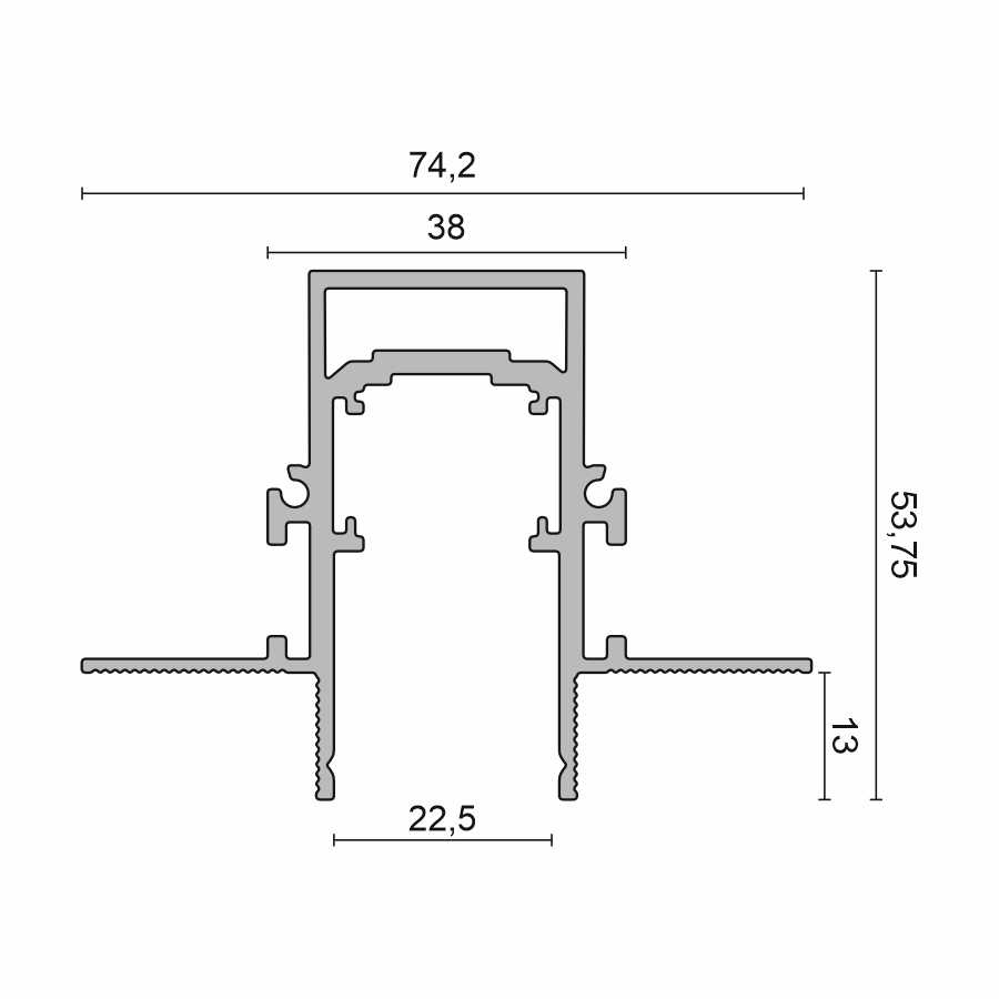 Встраиваемый магнитный трек Ledron АВД-7715 White 00000017940 в #REGION_NAME_DECLINE_PP#