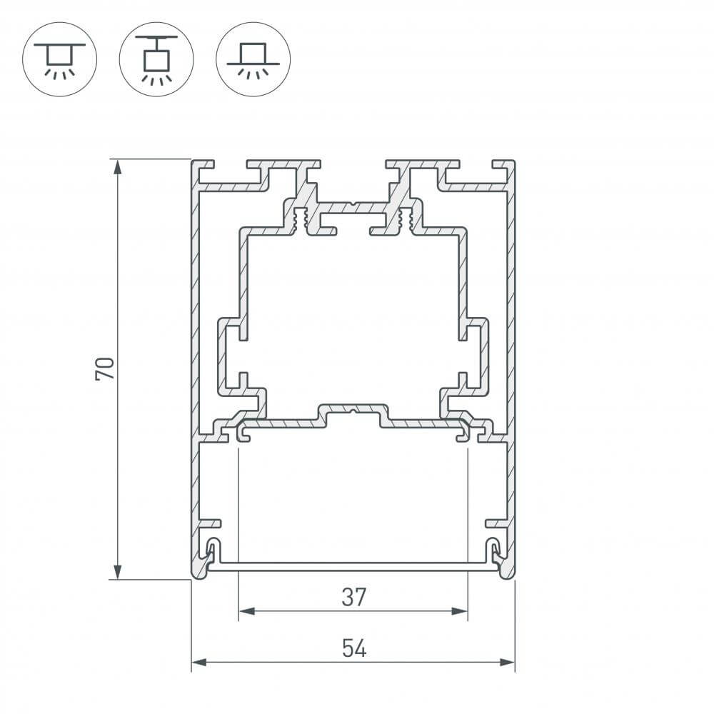 Профиль Arlight S2-LINE-5470 029440 в Санкт-Петербурге