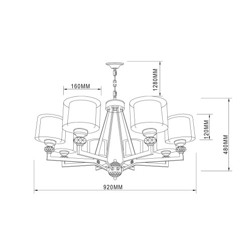 Подвесная люстра Vele Luce Lotus VL1053L08 в #REGION_NAME_DECLINE_PP#