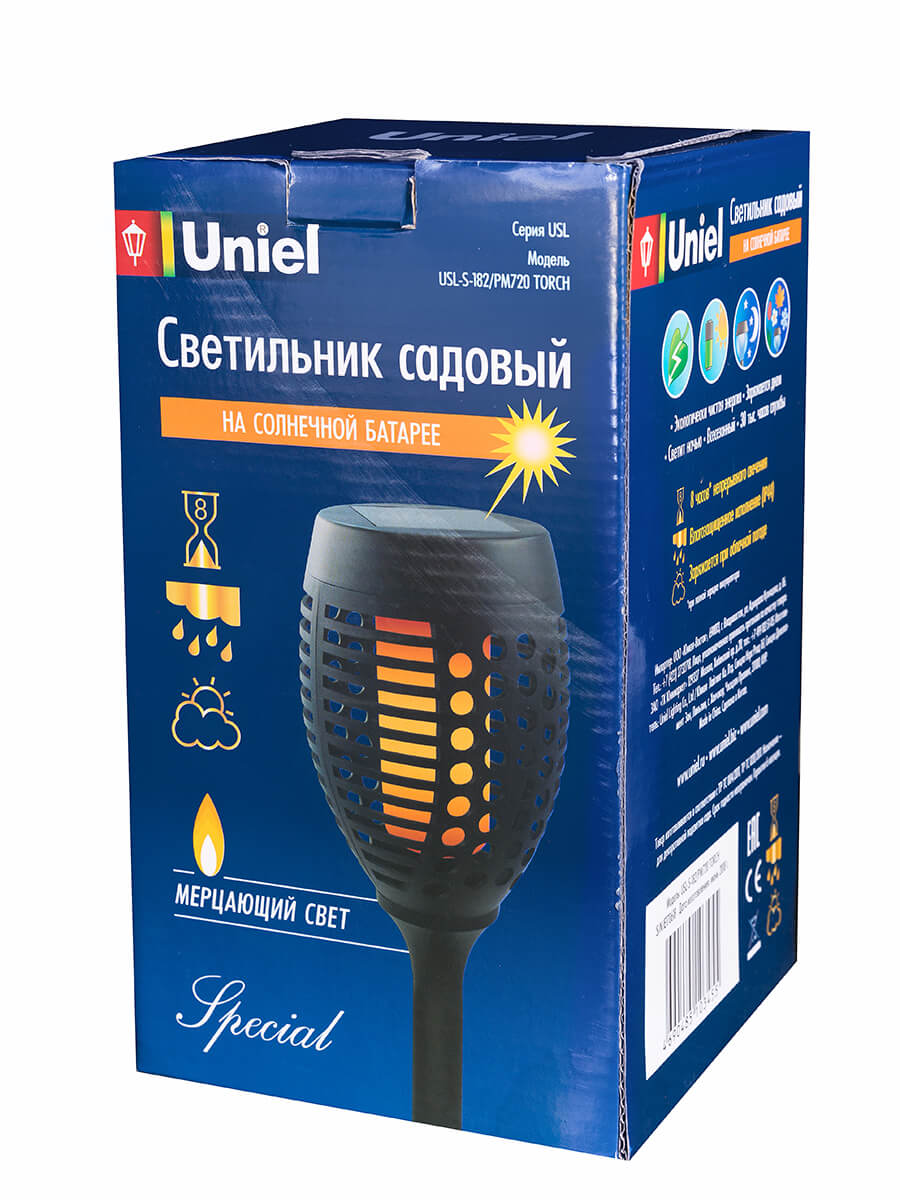 Светильник на солнечных батареях (UL-00004281) Uniel Фонари USL-S-183/PM490 Small Torch в Санкт-Петербурге