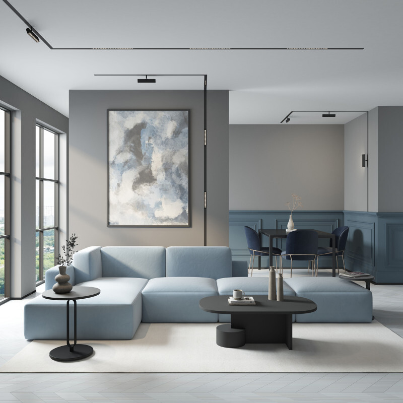 Трековый однофазный светильник Denkirs Smart Grill DK8002-CONN-BK в Санкт-Петербурге