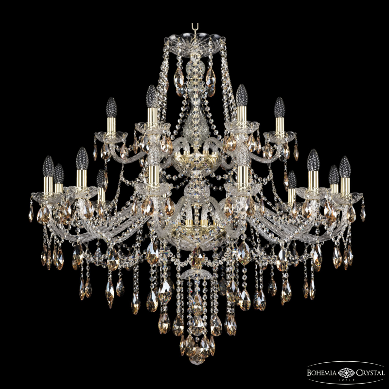 Подвесная люстра Bohemia Ivele Crystal 1415/12+6/360/2d G K721 в Санкт-Петербурге