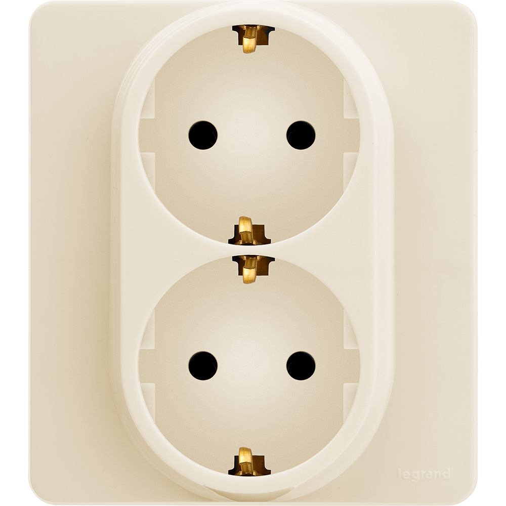 Розетка двойная с/з Legrand Inspiria 673751 в Санкт-Петербурге