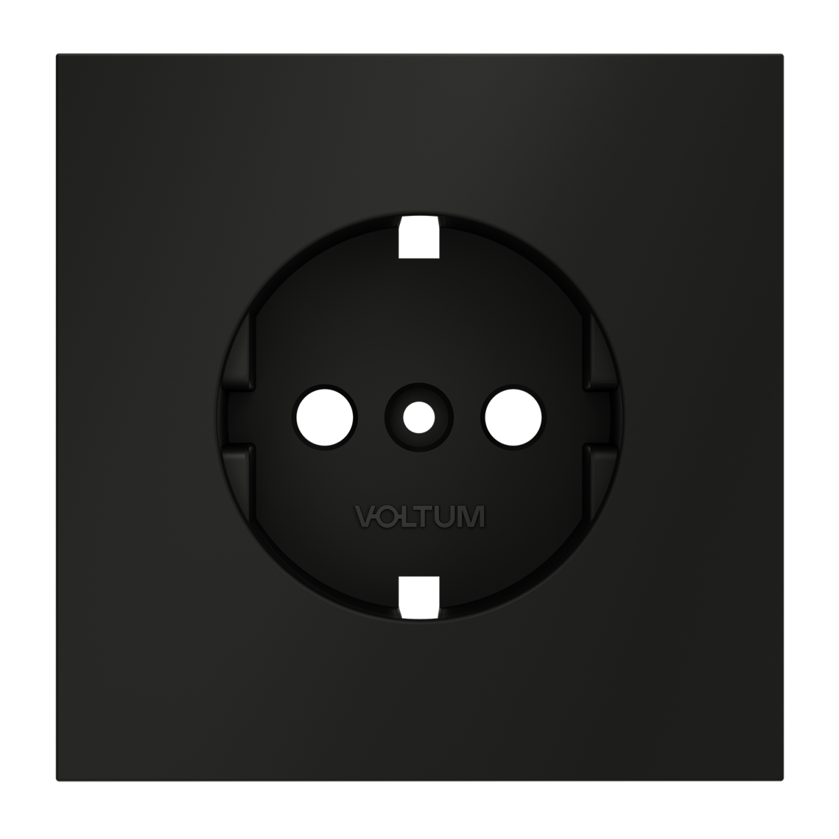 Накладка для розетки с заземлением Voltum S70 (черный матовый) VLS000608 в #REGION_NAME_DECLINE_PP#