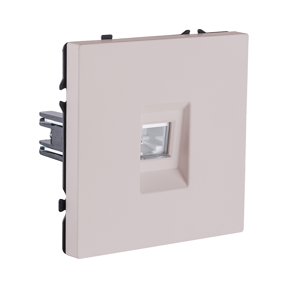 Розетка телефонная RJ11, кашемир матовый Kollinger Eclipse EC-019CM в #REGION_NAME_DECLINE_PP#