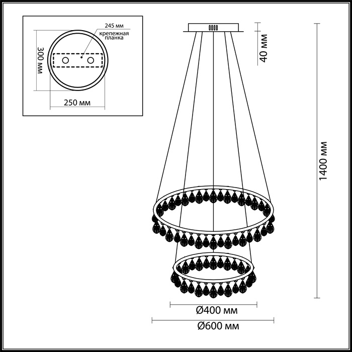 Подвесной светодиодный светильник Odeon Light Onix 4602/60L в Санкт-Петербурге