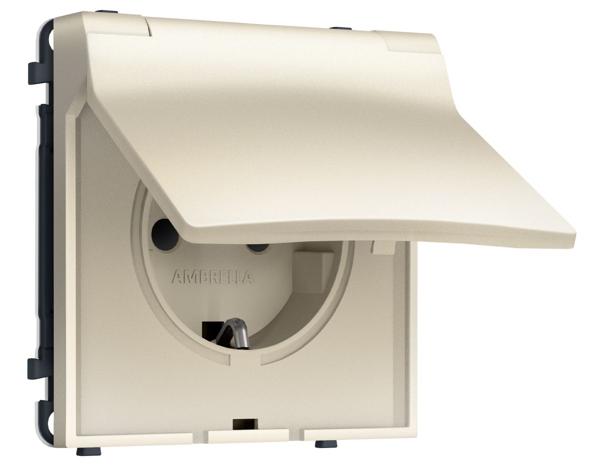 Комплект механизма электрической розетки SIGMA Шёлк 50Hz 2P+E с/з с/ш и крышкой IP44 16A-250V QUANT PRO Ambrella Volt MS548010 (SP5480, PR141) в #REGION_NAME_DECLINE_PP#