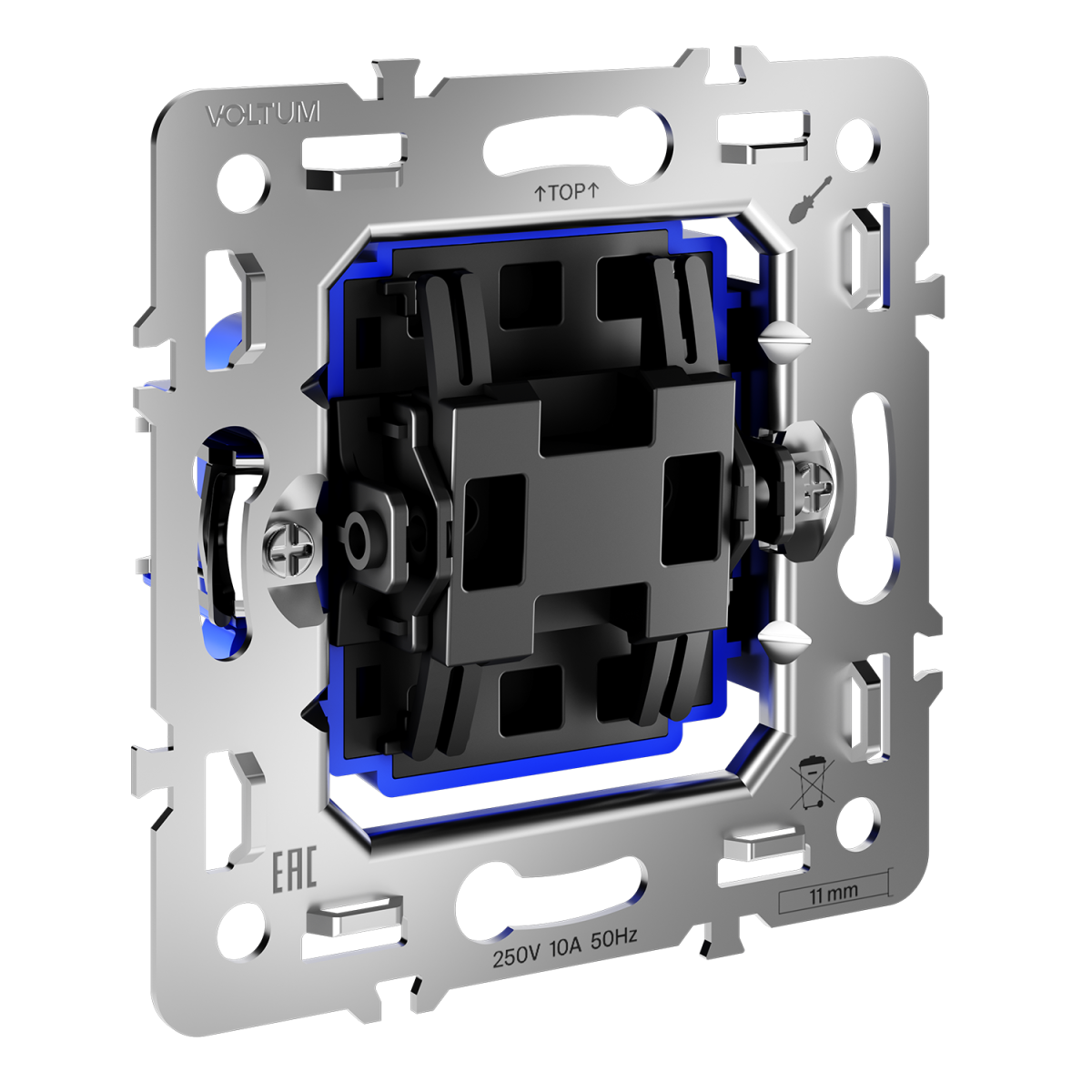 Механизм перекрестного переключателя одноклавишного 10А Voltum S70 VLS0105M в #REGION_NAME_DECLINE_PP#