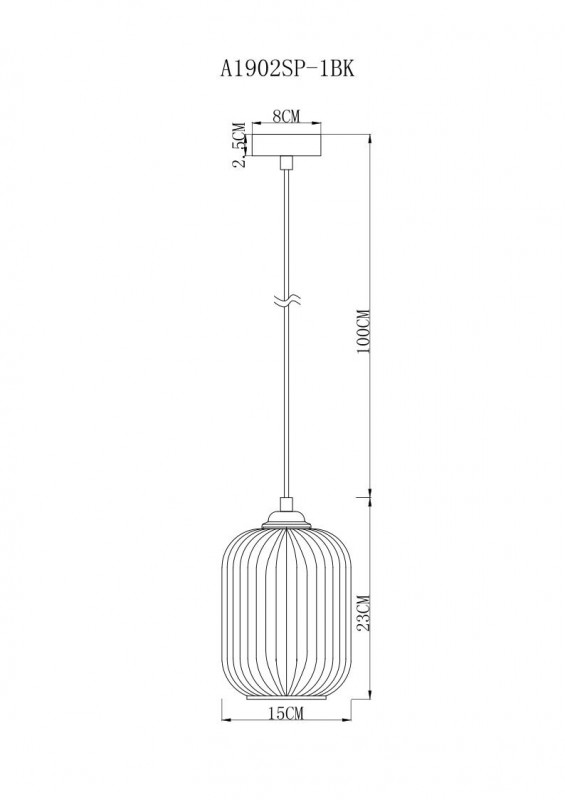 Подвесной светильник ARTE Lamp A1902SP-1BK в Санкт-Петербурге