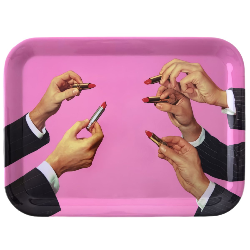 Поднос Lipsticks Pink Seletti Toiletpaper Tray 19030 в Санкт-Петербурге