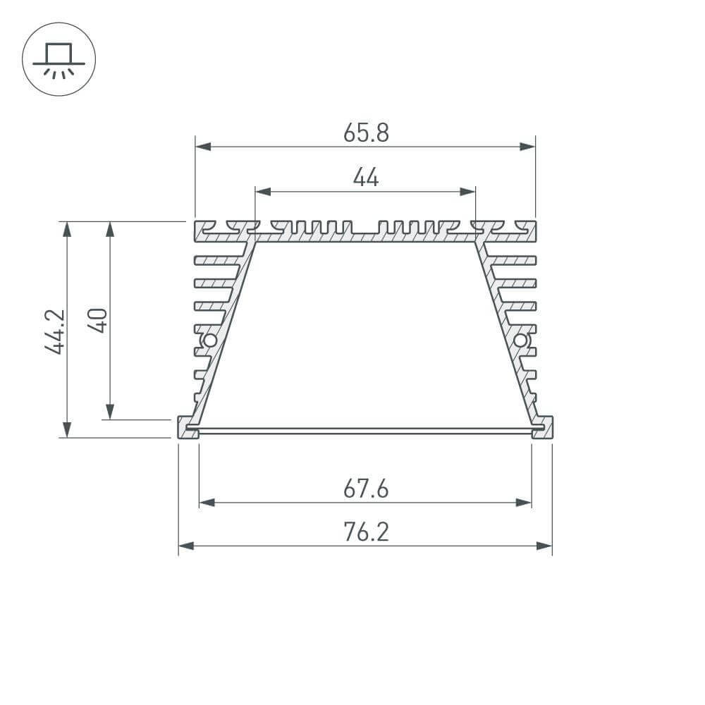 Профиль Arlight KLUS-POWER-RW70F-2000 ANOD 019881 в Санкт-Петербурге