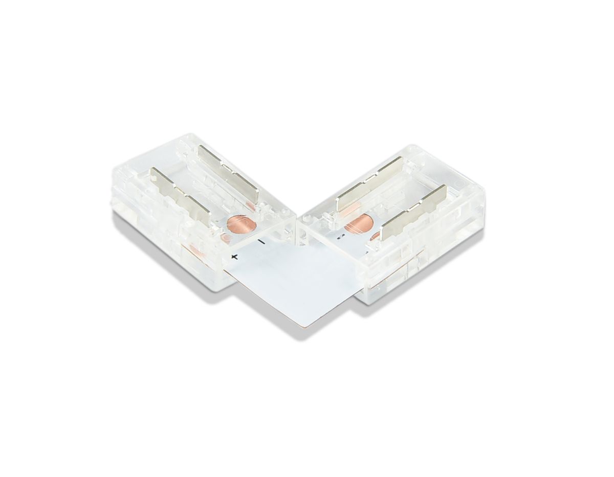 Соединитель угловой L для светодиодной ленты COB 8mm 12/24V (2 конт.) GS6851 (5шт) Ambrella Light Illumination GS6851 в Санкт-Петербурге