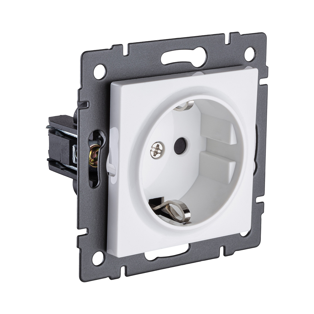 Розетка штепсельная SCHUKO 16A/250 В, белый Kollinger REA-002WH для Aspekt, Eleganz, Reflex в #REGION_NAME_DECLINE_PP#