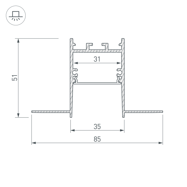 Профиль Arlight SL-Comfort32-Fantom-2000 Anod 033276 в Санкт-Петербурге