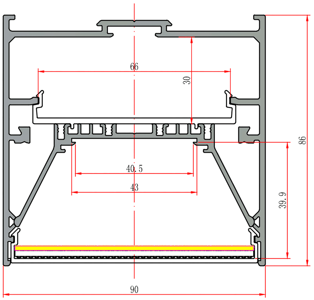 Профиль алюминиевый Lumker L.9086 003225 в Санкт-Петербурге