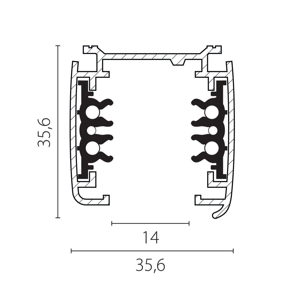 Шинопровод шестиконтактный трехфазный со стыковочными пазами, 2м Lightstar Quattro/DALI/ 504025-DALI в #REGION_NAME_DECLINE_PP#