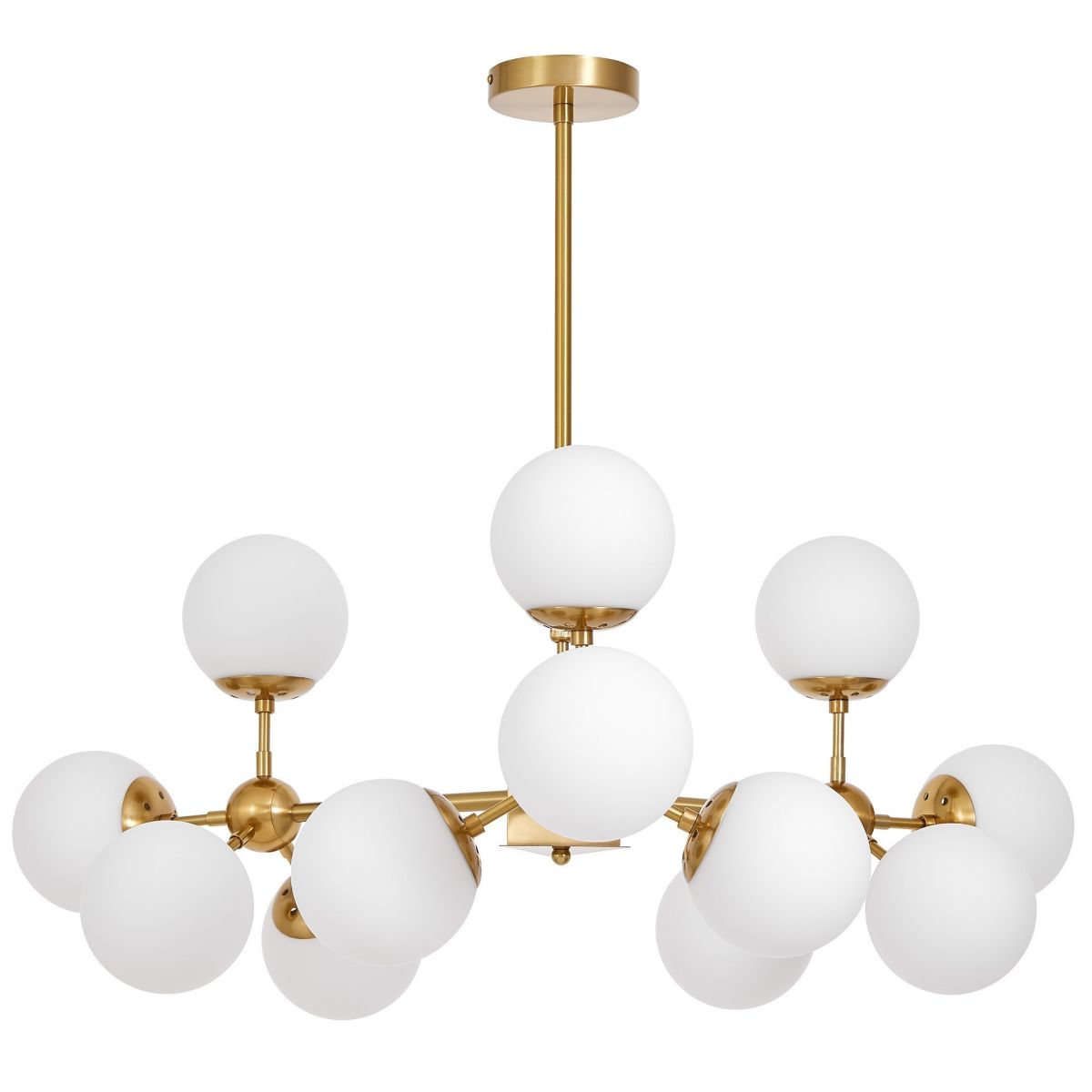 Люстра на штанге Lumina Deco Zodiak LDP 160-12 MD+WT в #REGION_NAME_DECLINE_PP#