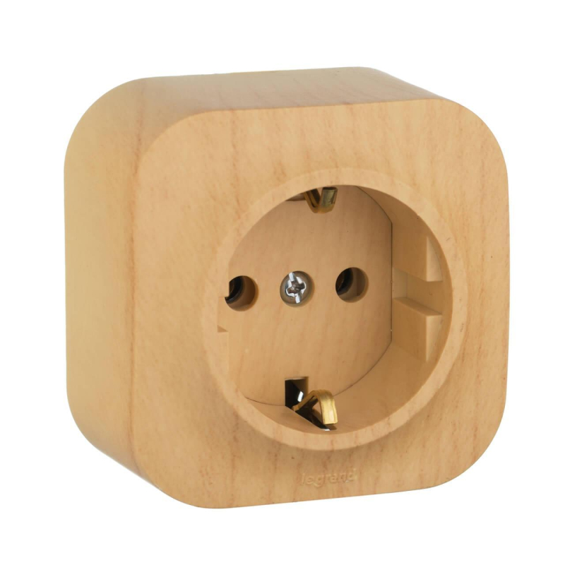 Розетка 2К+З Legrand Quteo 16A 250V с/з дерево 782271 в Санкт-Петербурге