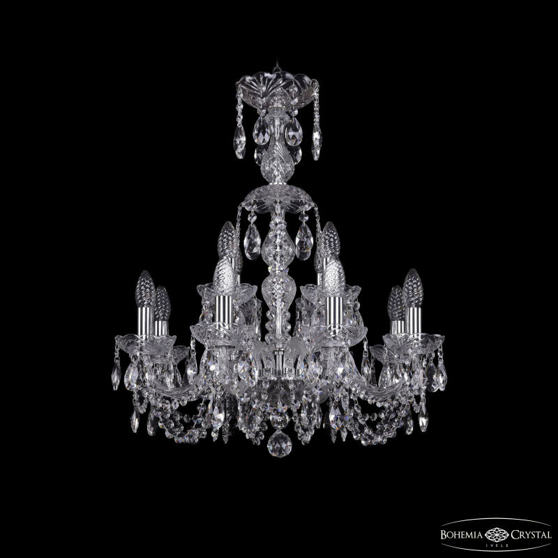 Подвесная люстра Bohemia Ivele Crystal 1402/8+4/195/XL-64 Ni в Санкт-Петербурге