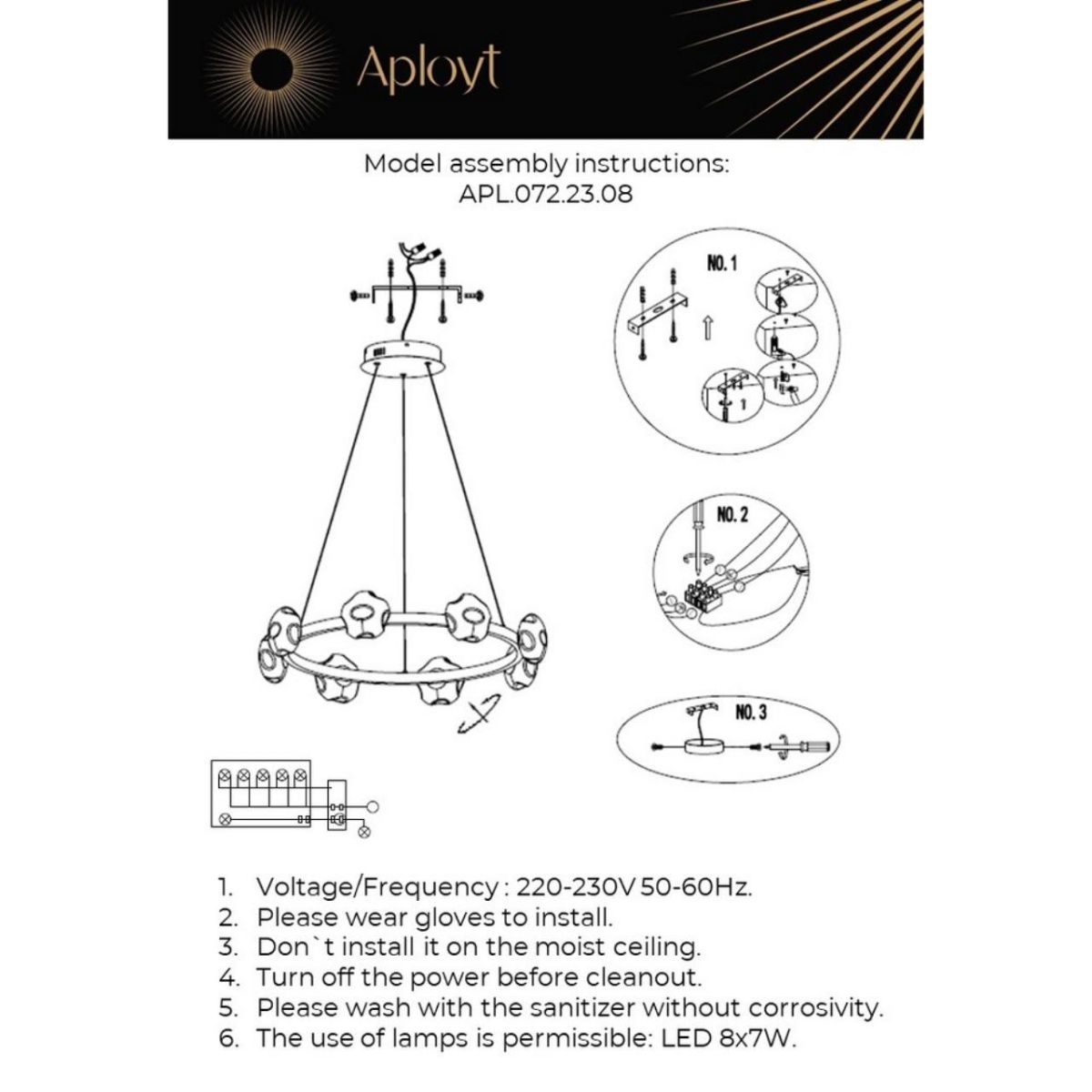 Подвесная люстра Aployt Klarissa APL.072.23.08 в Санкт-Петербурге
