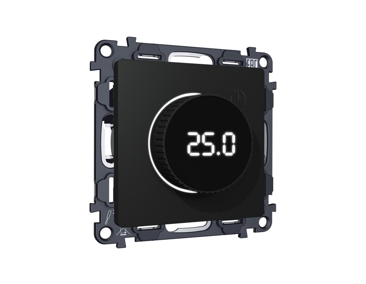 Комплект механизма терморегулятора с цифровым дисплеем с подсветкой и датчиком для теплого пола ALFA Ambrella Volt Quant (AP8058, VM1385) MA805810 в Санкт-Петербурге