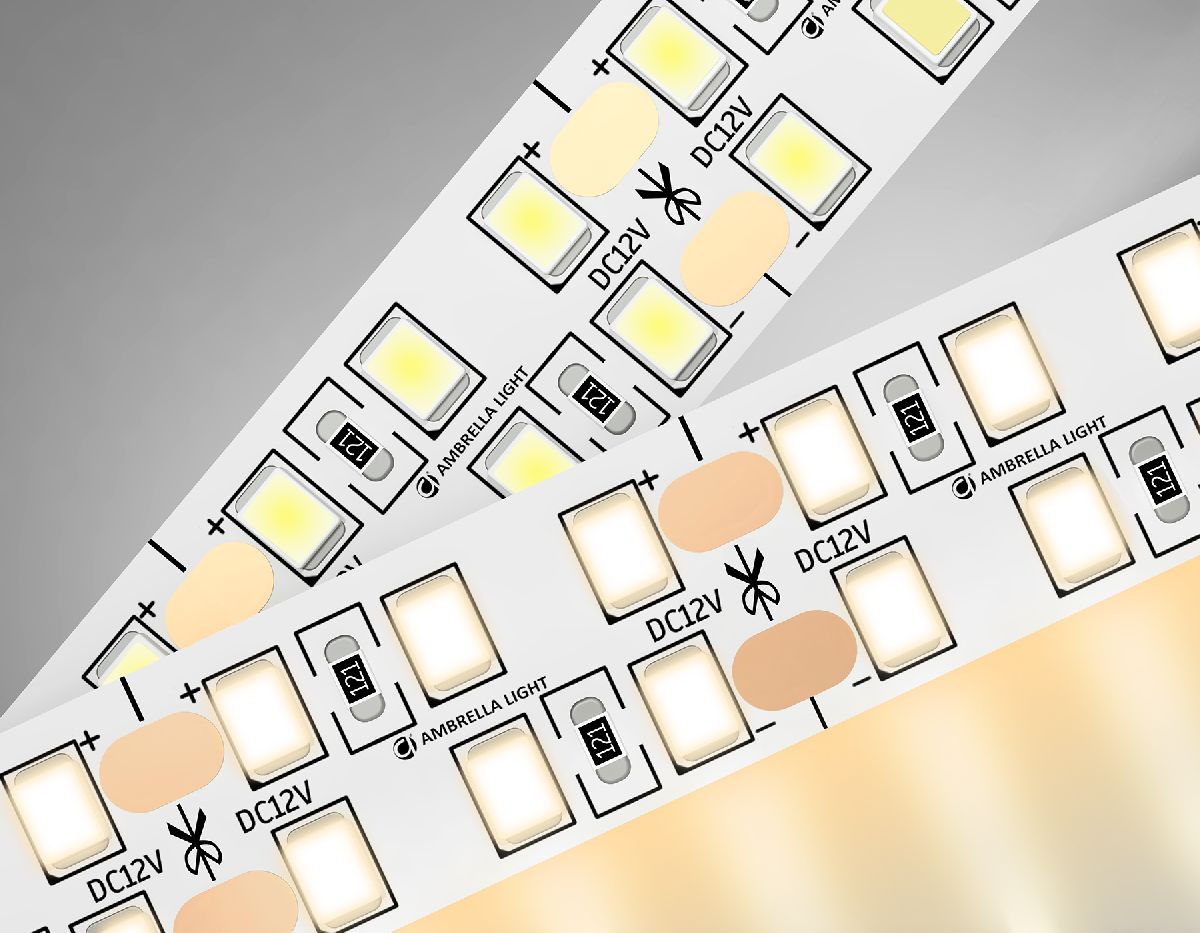 Светодиодная лента двухрядная Ambrella Light LED Strip 12В 2835 24Вт/м 3000K 5м IP20 GS1701 в Санкт-Петербурге