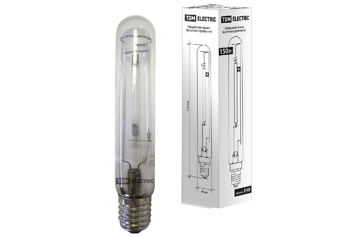 Лампа натриевая высокого давления TDM Electric E40 150W 2100K прозрачная SQ0325-0003 в Санкт-Петербурге