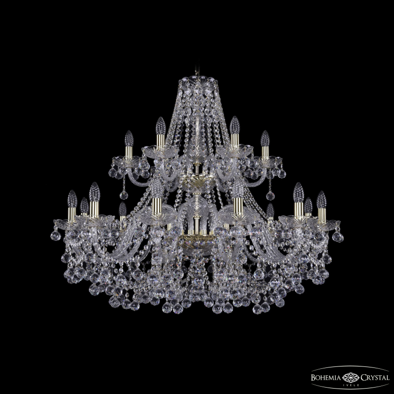 Подвесная люстра Bohemia Ivele Crystal 1409/12+6/360/2d G в Санкт-Петербурге