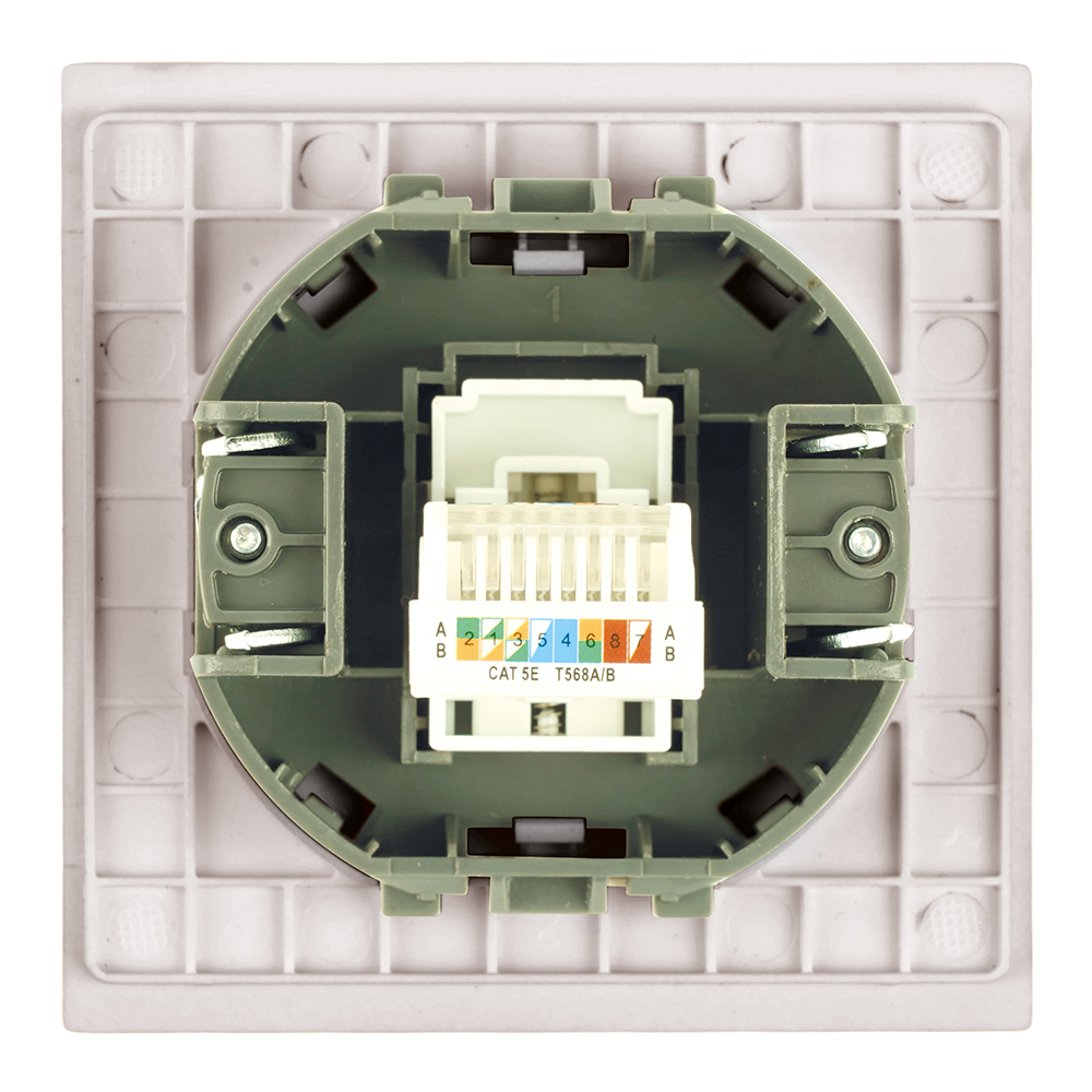 Розетка компьютерная 1-местная RJ-45 (механизм) Stekker Мия RST00-3117-08 50480 в #REGION_NAME_DECLINE_PP#