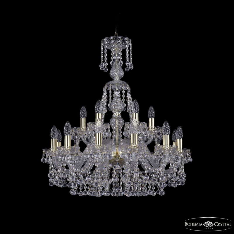 Подвесная люстра Bohemia Ivele Crystal 1409/12+6/240/XL-76 G в Санкт-Петербурге