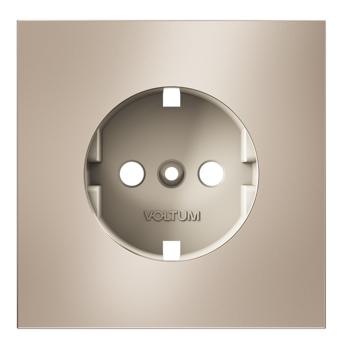 Накладка для розетки с заземлением S70 Metal (платина) Voltum VLSM000610 в Санкт-Петербурге