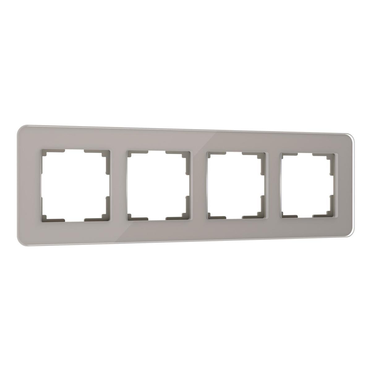 Рамка Werkel Elite на 4 поста дымчатый W0042417 4690389180798 в Санкт-Петербурге