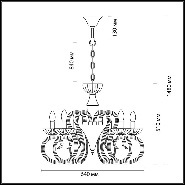 Подвесная люстра Odeon Light Zefiro 3932/6 в Санкт-Петербурге