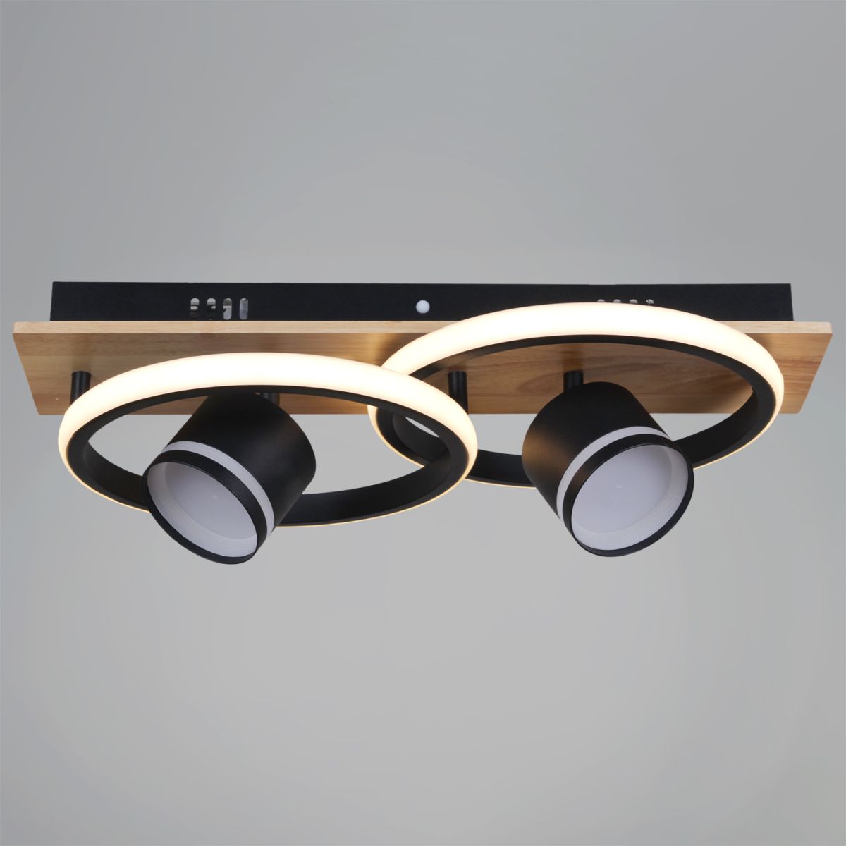 Потолочный светильник Reluce 29560-0.3-2+2 BK+WOOD в Санкт-Петербурге