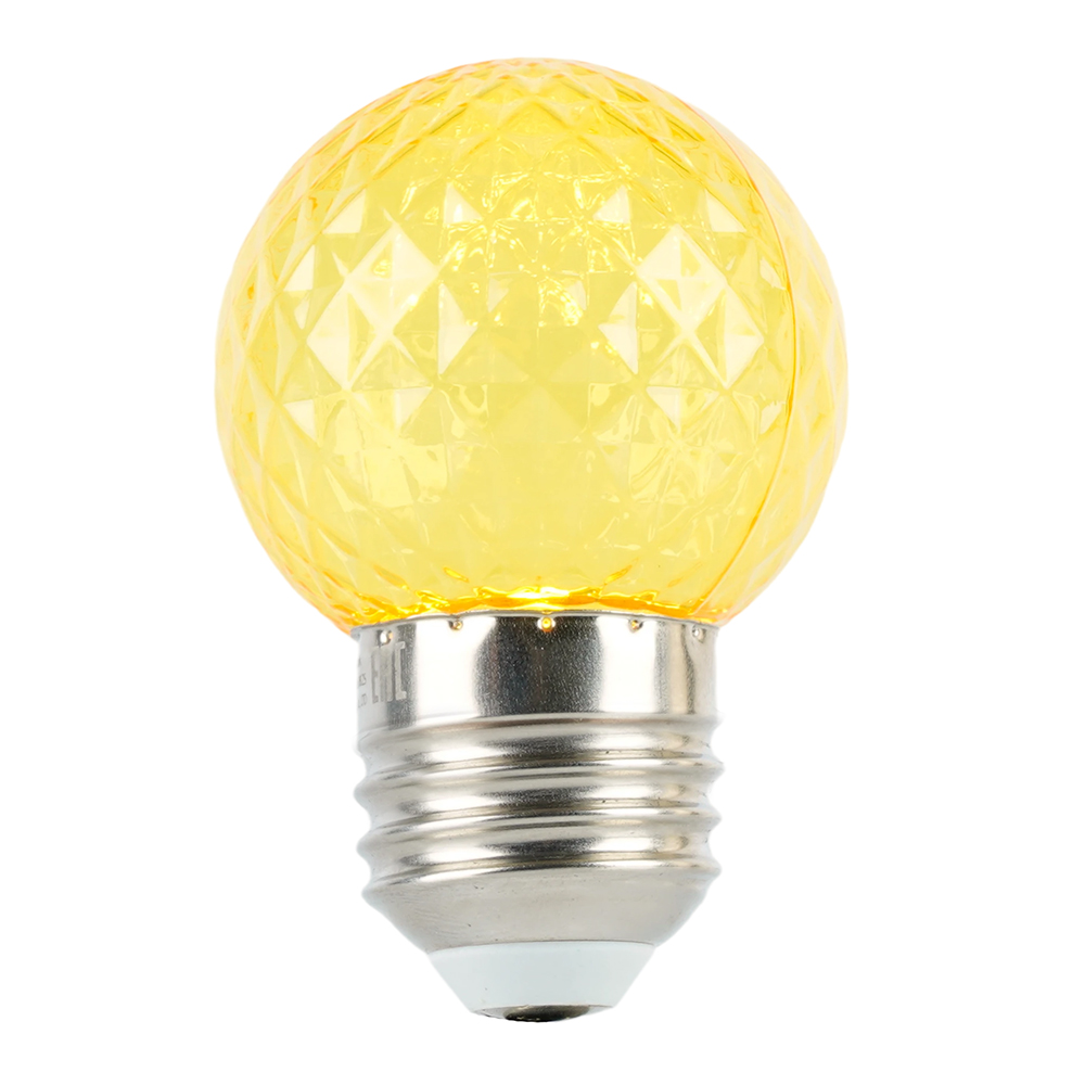 Лампа светодиодная Feron LB-385 шар желтый прозрачный E27 1W 230V 52161 в #REGION_NAME_DECLINE_PP#
