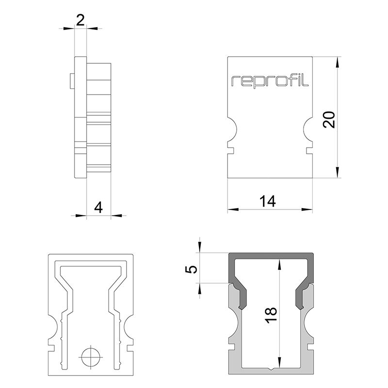 Торцевая заглушка (2 шт.) Deko-Light H-AU-02-08 979101 в Санкт-Петербурге