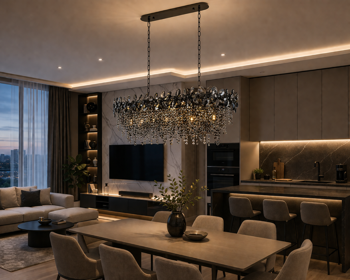 Подвесная люстра Modelux ML.9521.1200 BK в Санкт-Петербурге