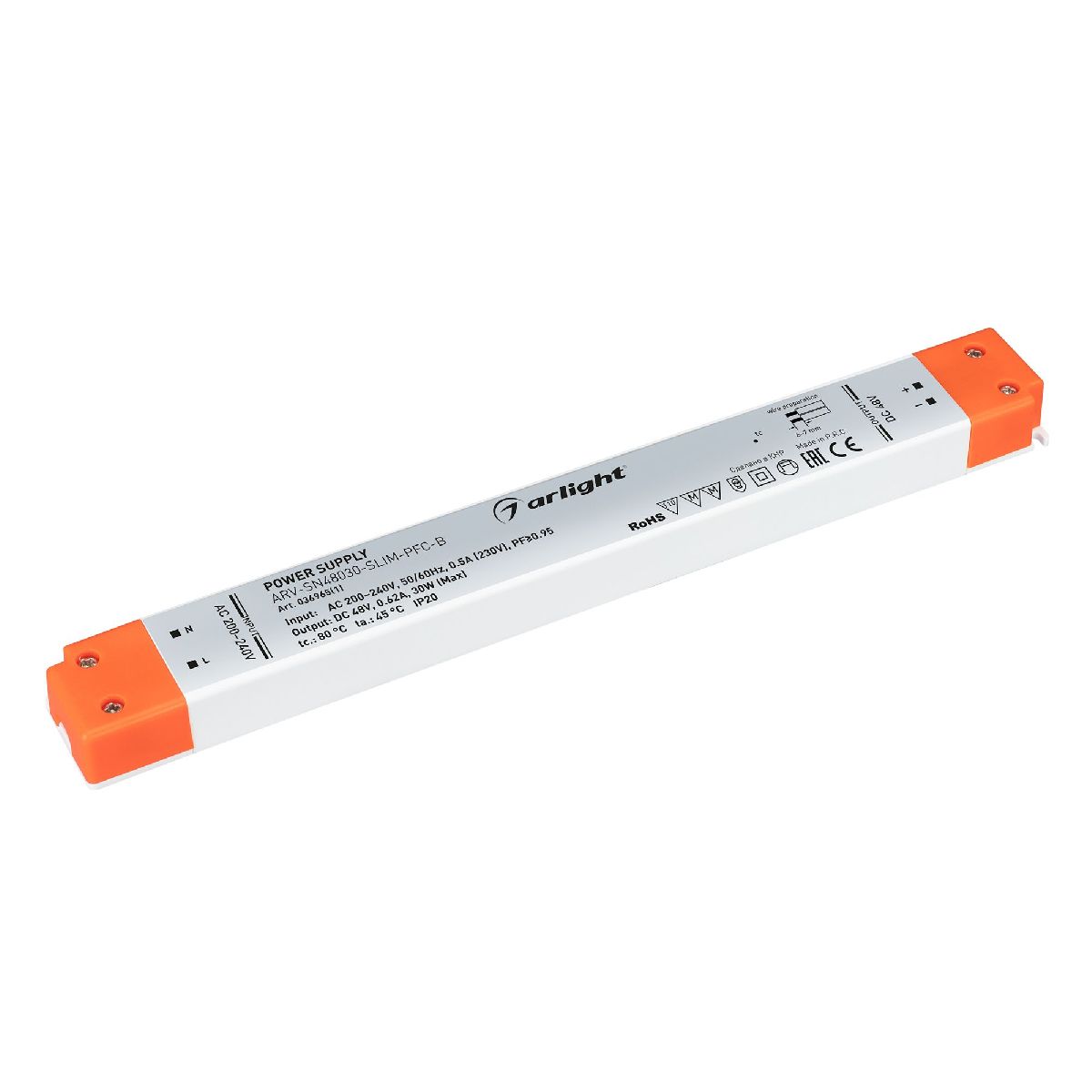 Блок питания Arlight ARV-SN48030-SLIM-PFC-B (48V, 0.63A, 30W, IP20) 036965(1) в Санкт-Петербурге