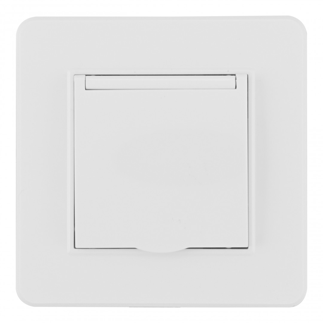 Комплект розетки с/з и шторками, защитной крышкой и рамкой Arte Milano SET16-1-41-1 white в Санкт-Петербурге