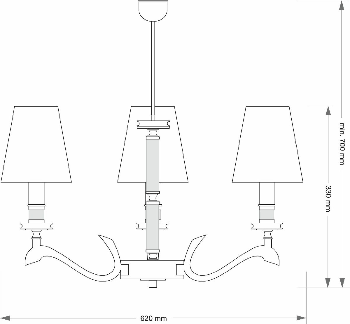 Люстра на штанге Kutek Sparone SPA-ZW-3(N/A) в Санкт-Петербурге