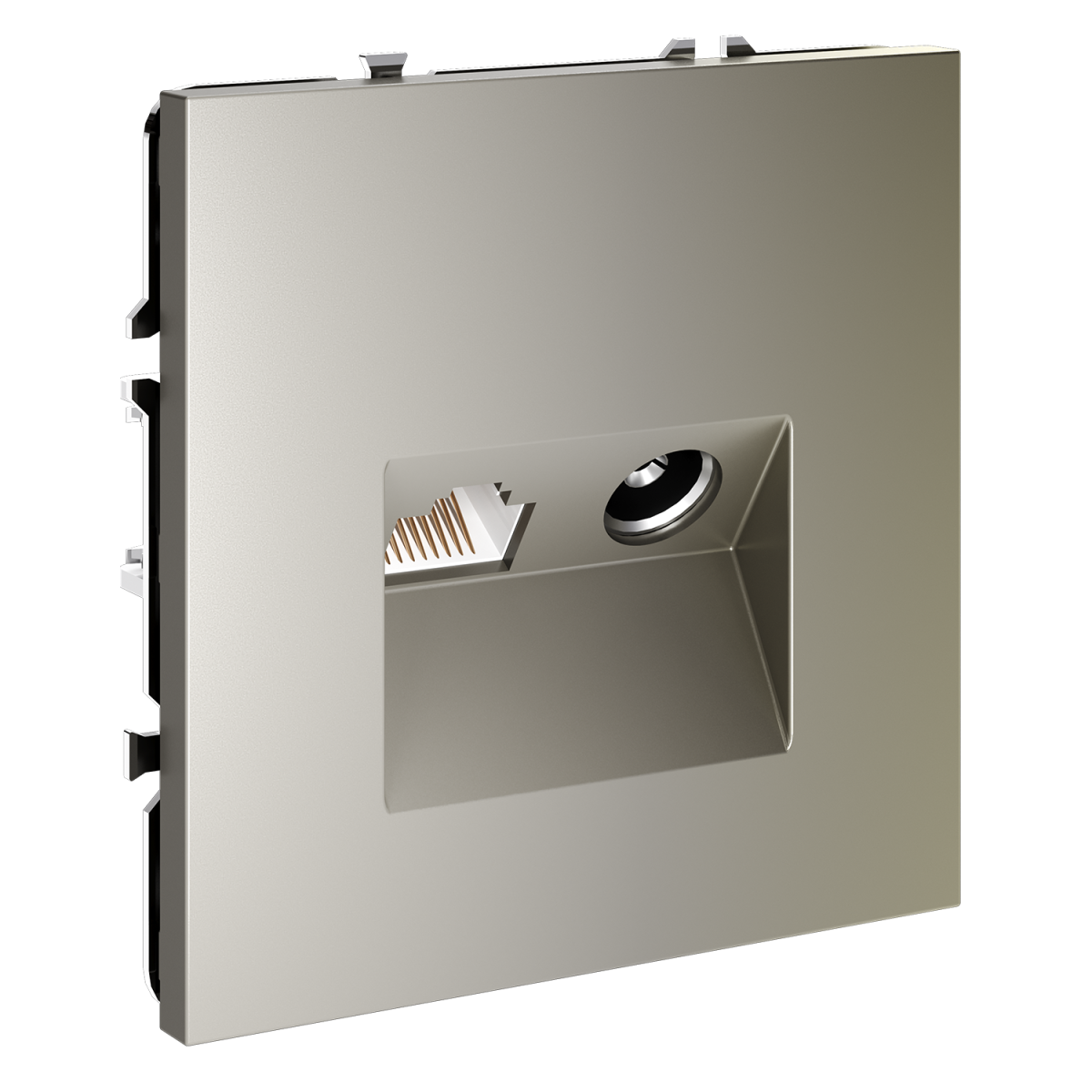 Розетка телевизионная встраиваемая Voltum S70 TV+RJ45 кат. 6, (шелк) VLS060704 в #REGION_NAME_DECLINE_PP#