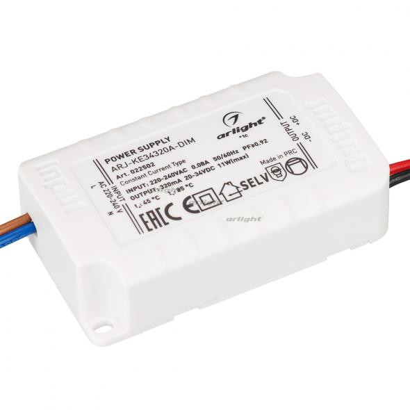 Блок питания Arlight ARJ-KE34320A-DIM (11W, 320mA, PFC, Triac) 022502 в Санкт-Петербурге