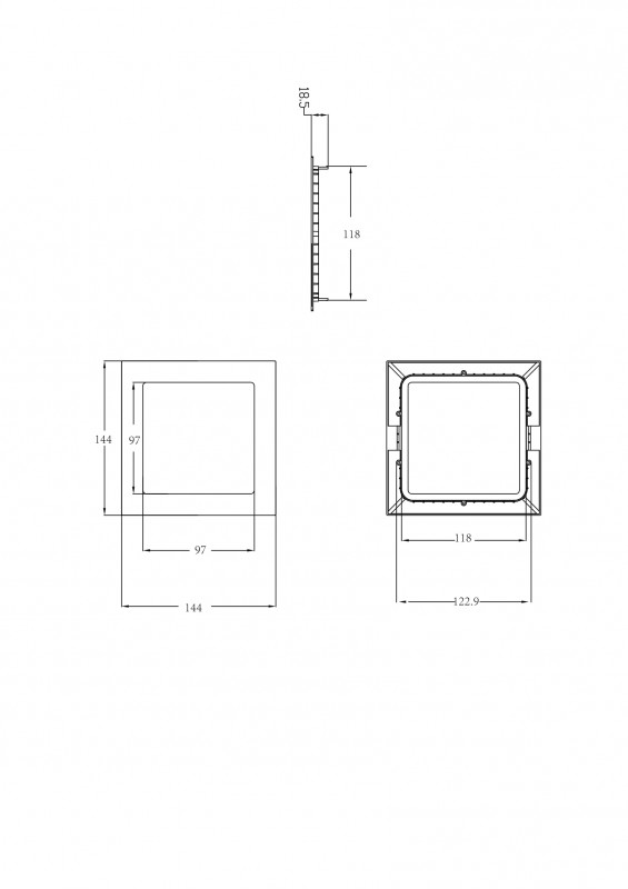 Встраиваемый светодиодный светильник Donolux DL18453/9W White SQ Dim в Санкт-Петербурге